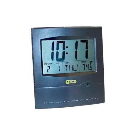 General Tools Jumbo Display Wall Clock w Calendar DJC381